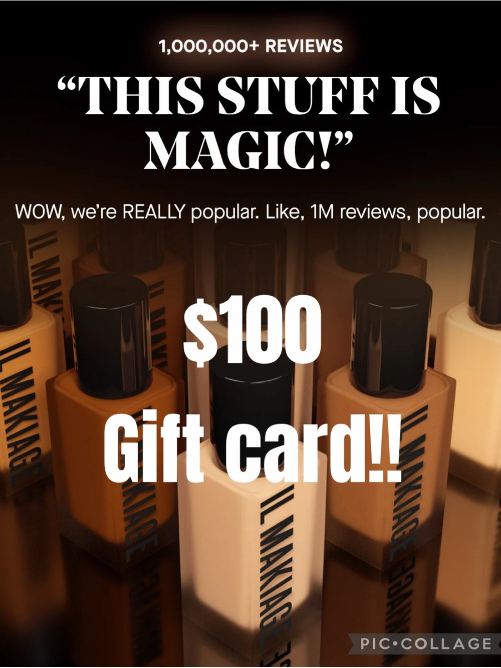 IL MAKIAGE $100 gift card CODE